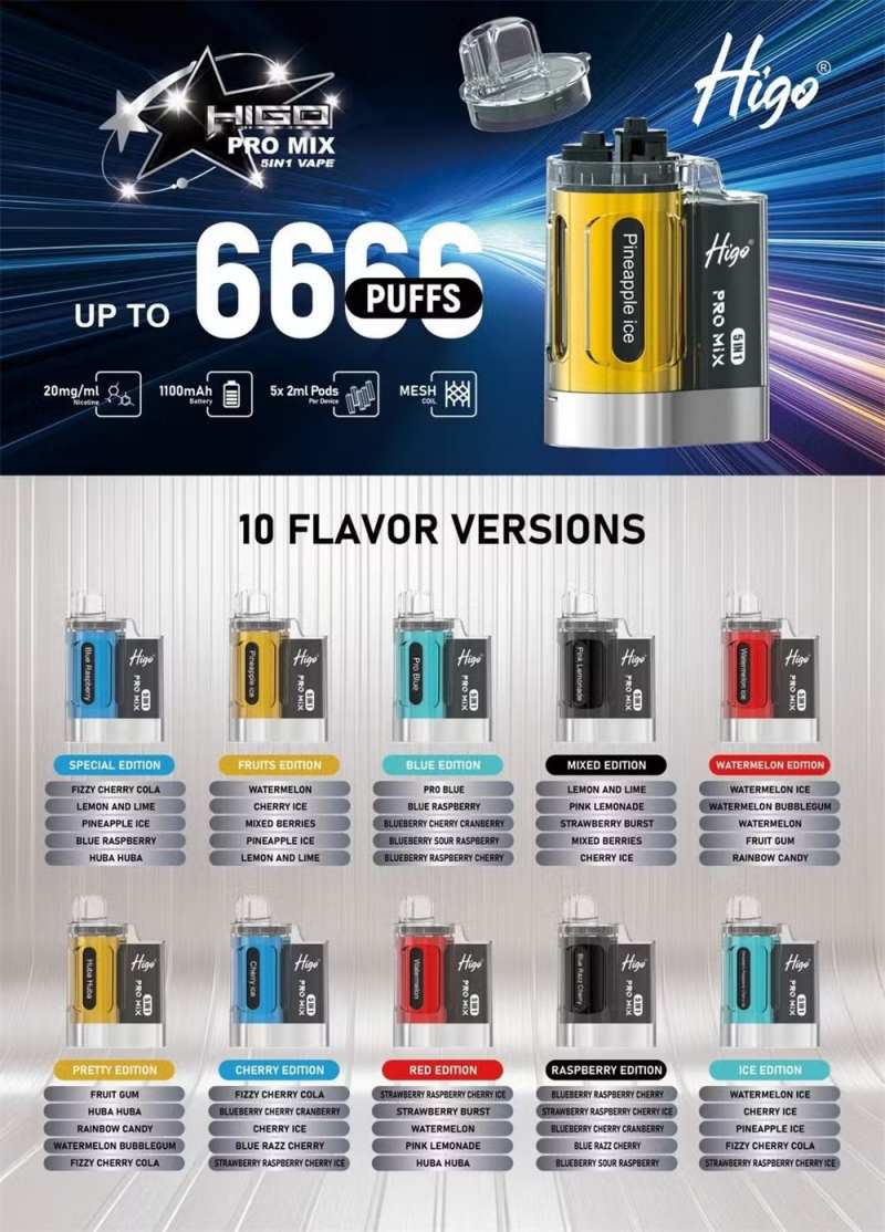 Higo Pro Mix 6666 5 IN 1 Vape